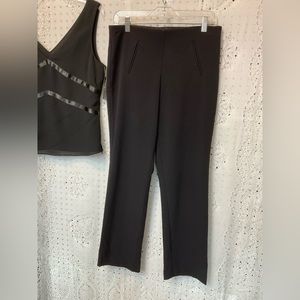 Style & Co Petite Misses Black Dress Slacks Elastic Waistband Pre-owned VGC